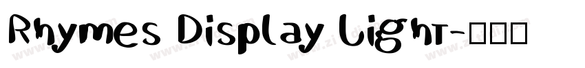 Rhymes Display Light字体转换